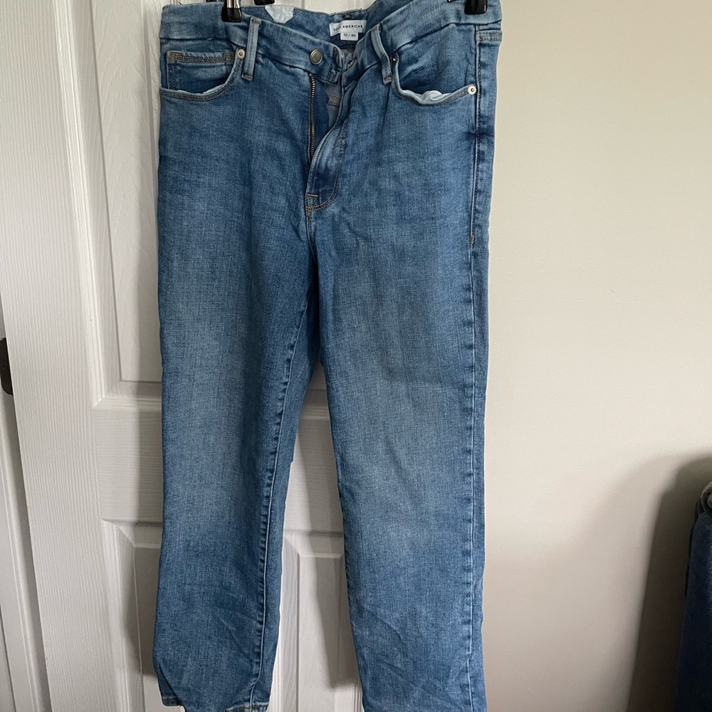 Good American Blue Straight Jeans